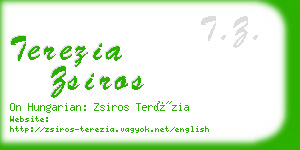 terezia zsiros business card